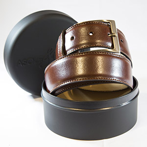 Cintura Texas Rosso Inglese <br/> Vera Pelle